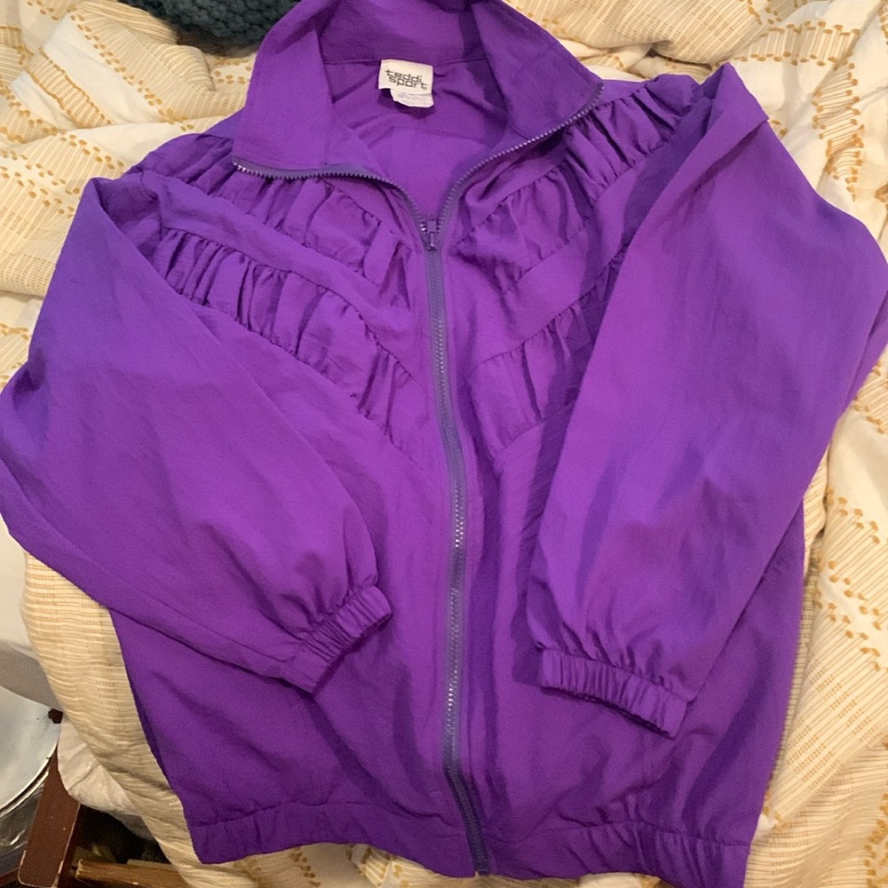 Vintage violet Teddi Sport windbreaker light weight polyester great condition
